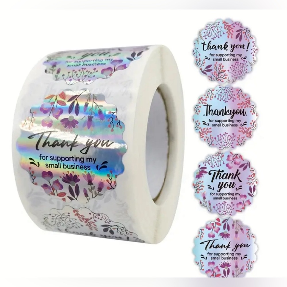 10 assorted poly mailers 10x13 and 10 thank you stickers - Picture 5 of 7